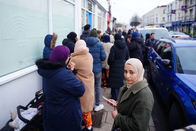 People queue to get an NHS dentist