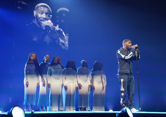 Krept and Konan perform during the Mobo Awards at the Utilita Arena in Newcastle