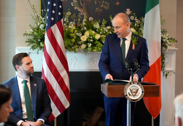 US vice president JD Vance and Taoiseach Micheal Martin