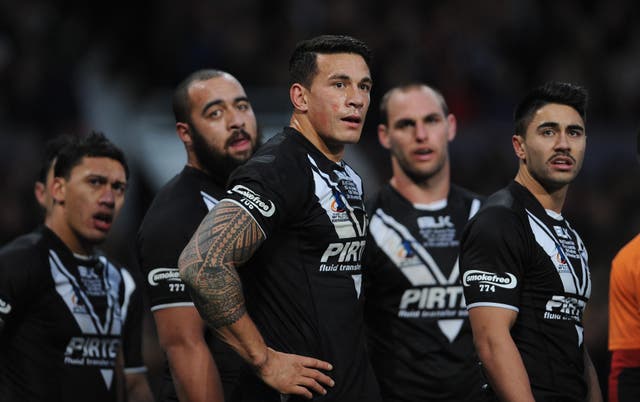 Williams, centre, played in the 2013 Rugby League World Cup final at Old Trafford