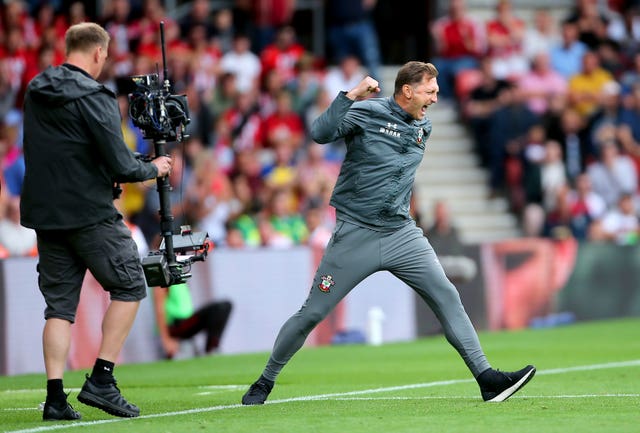 Ralph Hasenhuttl celebrates