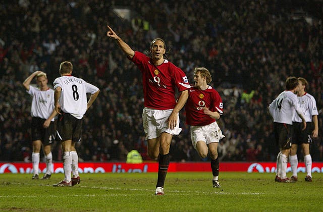 Rio Ferdinand headed in a last-minute winner against Liverpool in January 2006.