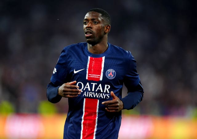 Paris Saint Germain’s Ousmane Dembele during a game