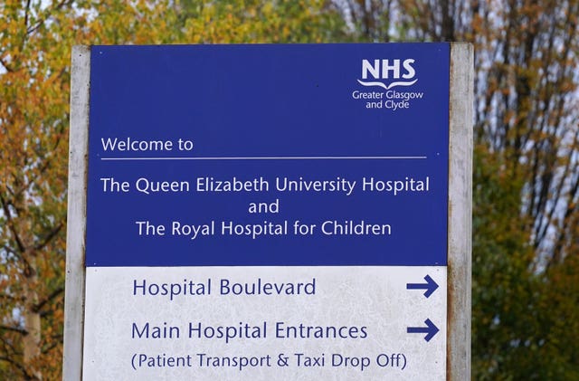 Sign for the Queen Elizabeth University Hospital