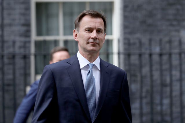 Former health secretary Jeremy Hunt