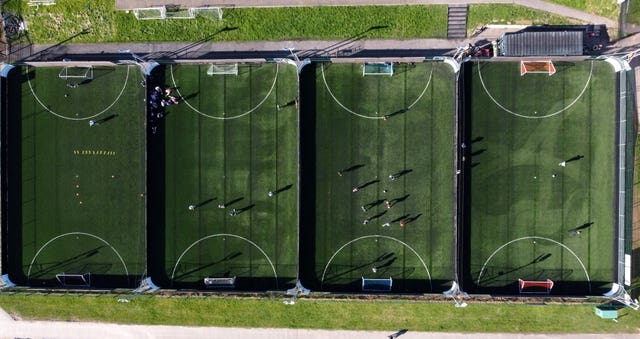 Players in action at Astro Kings 5-a-side football venue in Bilborough, Nottingham