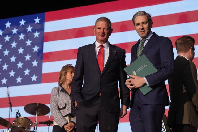 US ambassador to Ireland Edward Walsh, with Tanaiste Simon Harris