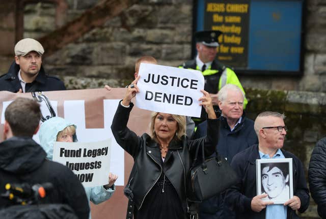 Protesters in Belfast