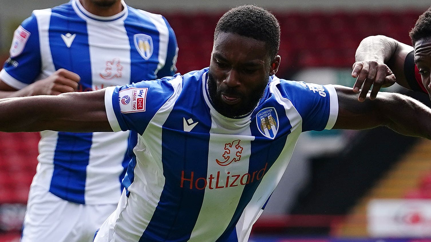 Mandela Egbo broke the deadlock for Colchester (David Davies/PA)