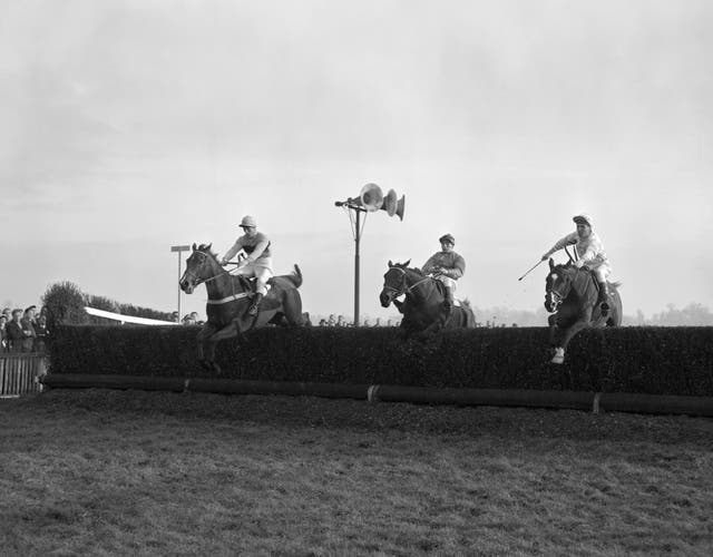 Mandarin (extreme left) was one of the greats of racing, seen here winning the 1957 King George at Kempton