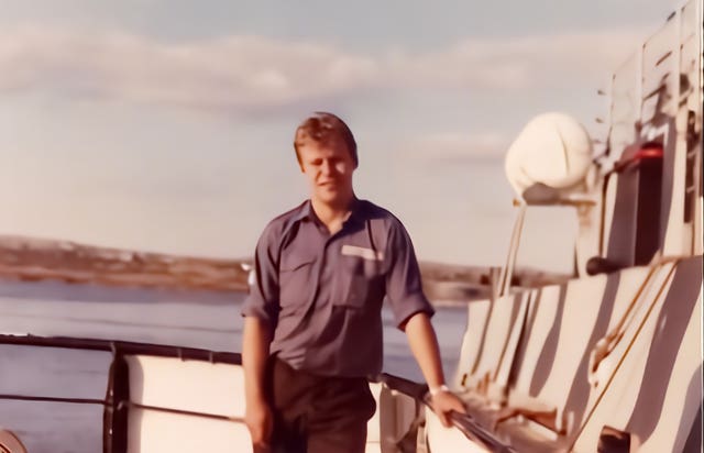 Craig McDermott on board HMS Antrim