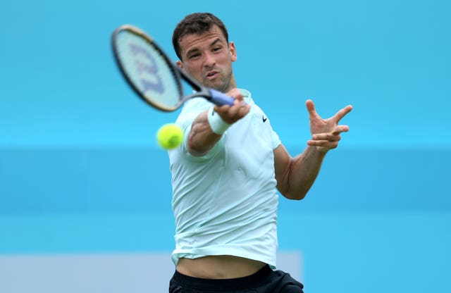 Grigor Dimitrov announced he had tested positive for COVID-19 after his match against Coric.