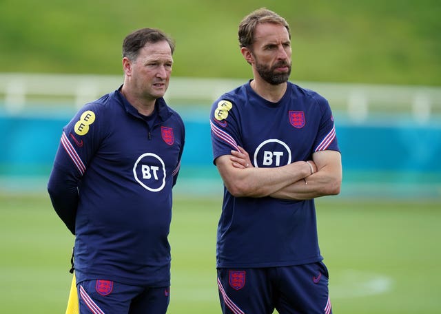 Gareth Southgate paid tribute to his assistant Steve Holland, left, after winning the BBC's Coach of the Year prize 