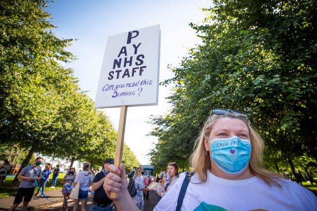 NHS national pay protest