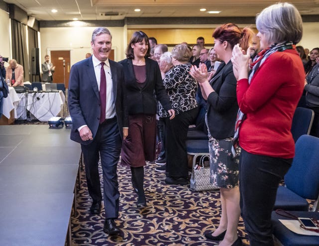Sir Keir and shadow chancellor Rachel Reeves arrive at the Labour Regional Conference in Barnsley