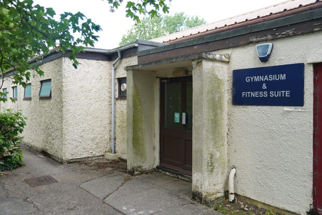 The gym at the asylum accommodation centre at MDP Wethersfield in Essex