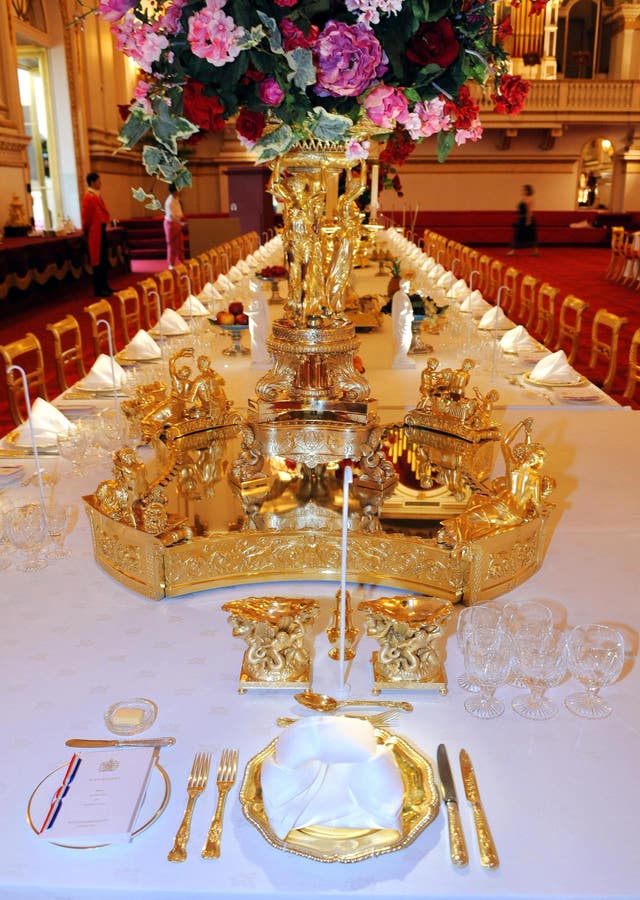 A banquet table