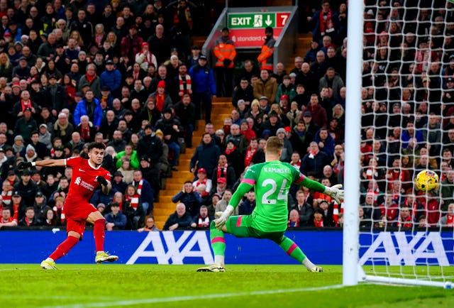 Luis Diaz scores Liverpool''s third