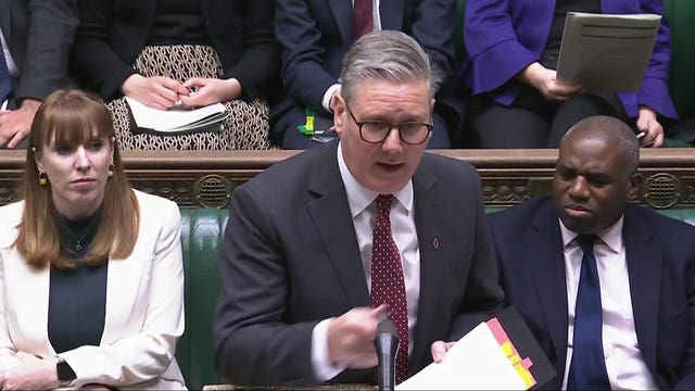 Sir Keir Starmer speaking during Prime Minister’s Questions