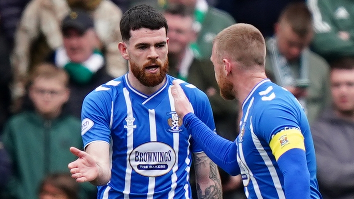 Liam Donnelly (left) opened the scoring for Kilmarnock (Jane Barlow/PA)