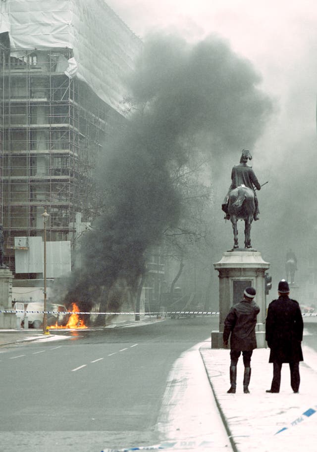 British Crime – IRA Mainland Bombing Campaign –  – Downing Street Mortar Attack – London – 1991