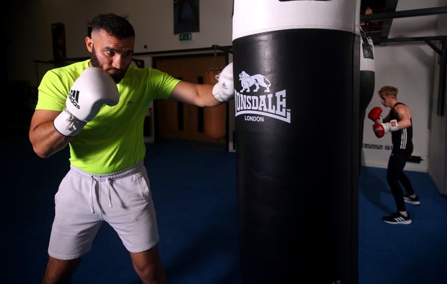 Harry Fiaz exercising at Wellington Boxing Academy in Telford
