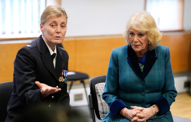 Camilla with Superintendent Sharon Baker 