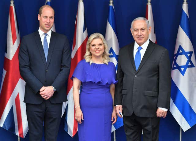 William meets Benjamin Netanyahu and his wife