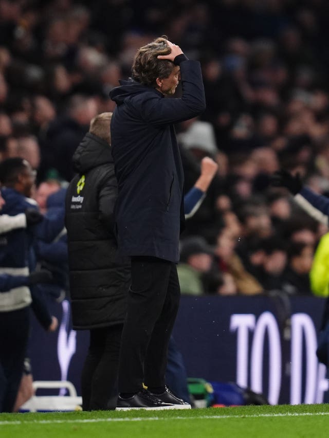 Thomas Frank reacts after Wilson's winner