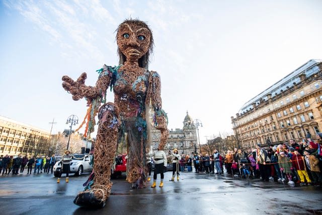 Scotland’s largest puppet, a ten-metre tall sea goddess called Storm, featured in the 2020 festival