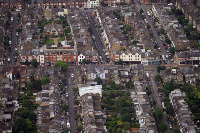 Aerial picture of housing in London