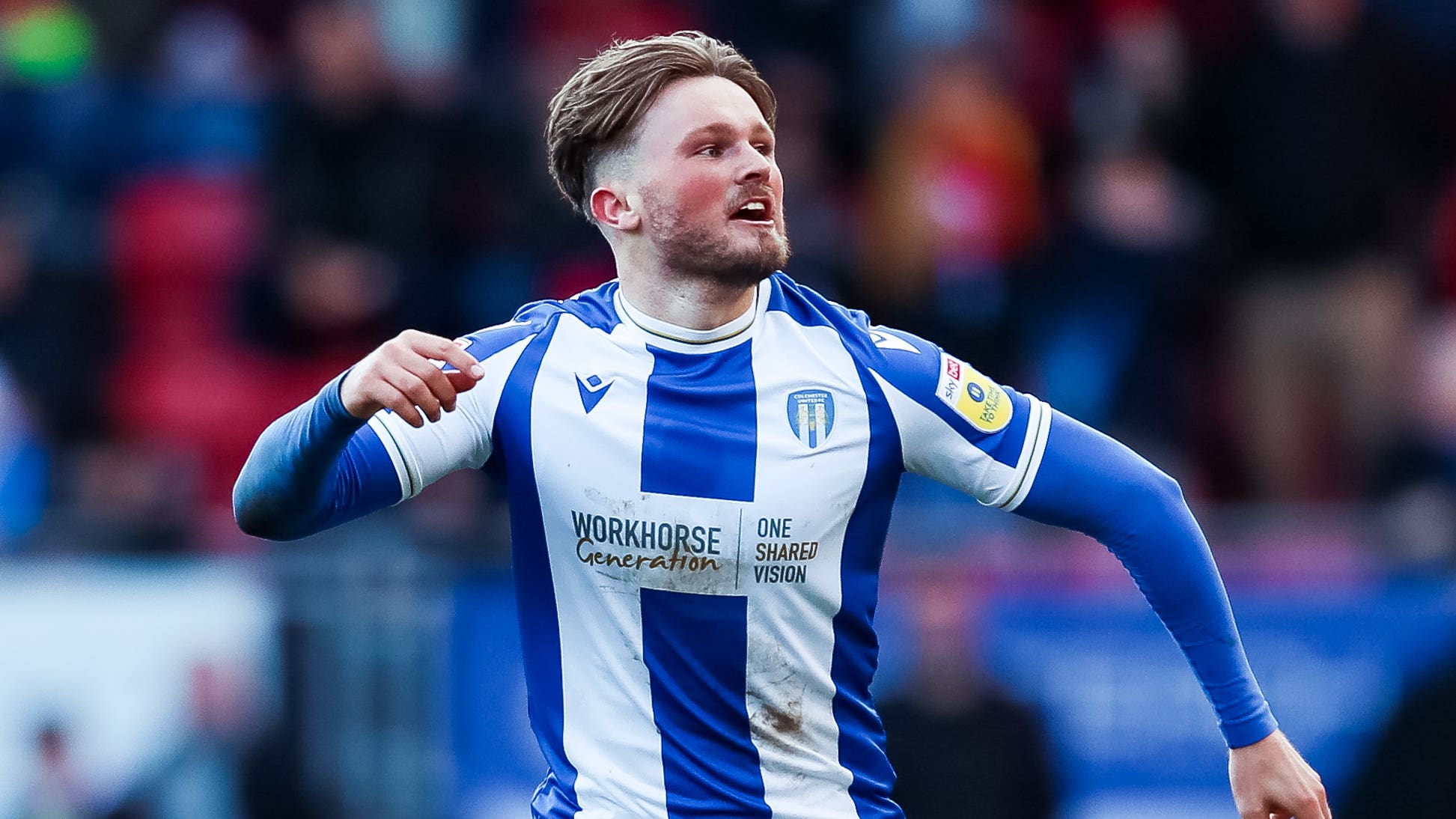 Noah Chilvers equalised for Colchester (Rhianna Chadwick/PA)