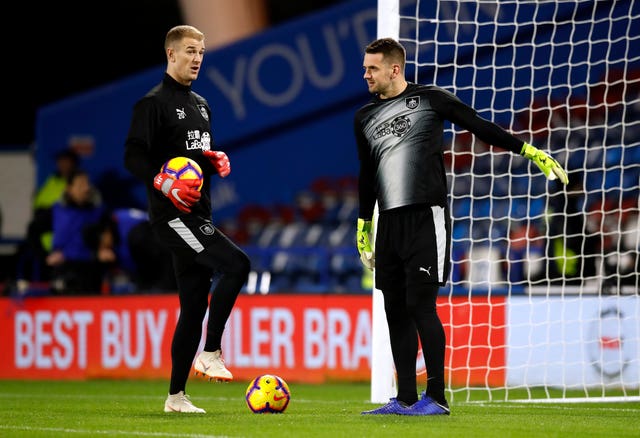 Heaton (right) and Joe Hart are team-mates at Burnley