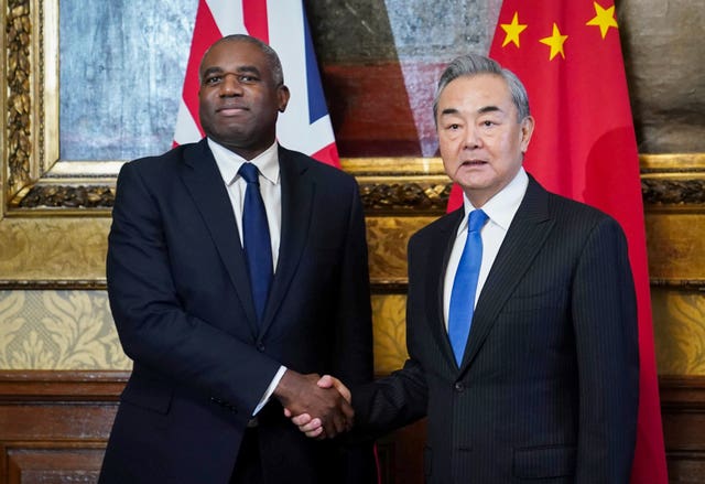 Foreign Secretary David Lammy welcomes China’s foreign affairs minister Wang Yi 