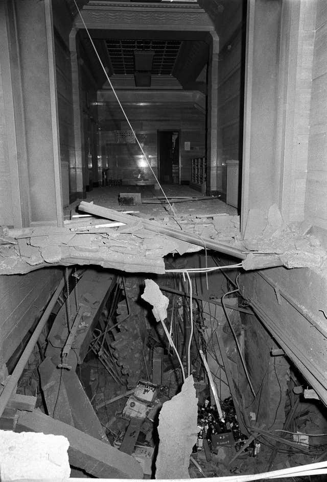 HThe IRA bomb was so powerful it blasted a hole into the floor above