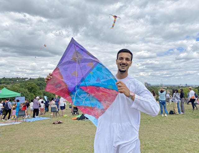 Kite flying festival on Hampstead Heath