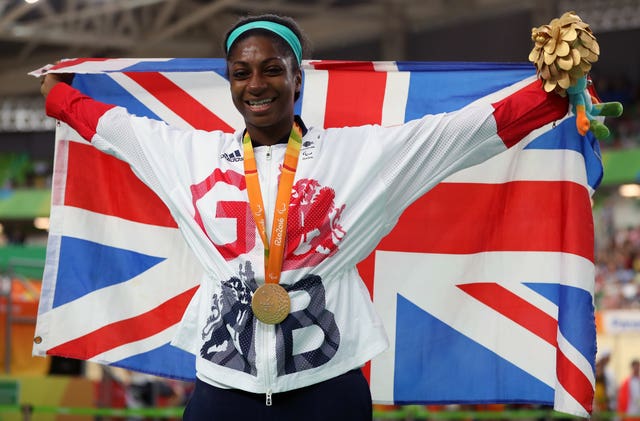 Kadeena Cox celebrates after winning her Paralympic gold medal in Rio (Andrew Matthews/PA)