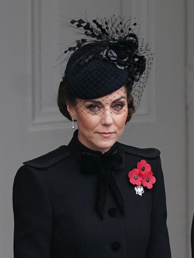 The Princess of Wales on a balcony overlooking the Cenotaph