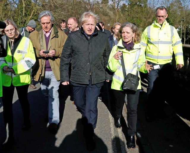 Prime Minister Boris Johnson visits Bewdley (Peter Nicholls/PA)