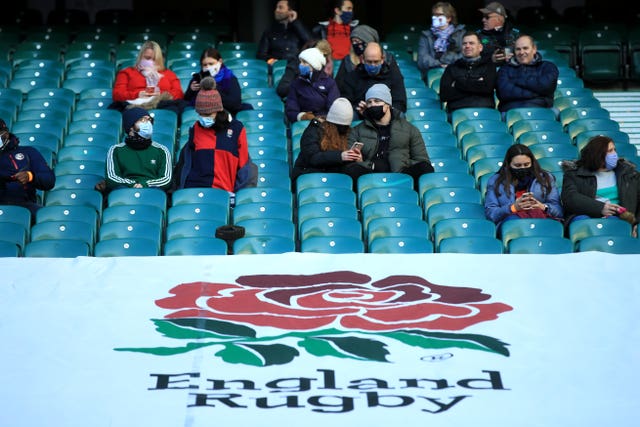 Twickenham hosted 2,000 fans for the match 