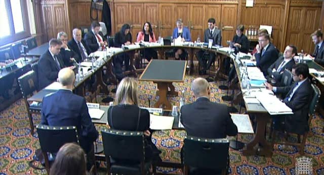 Senior executives face a Commons committee