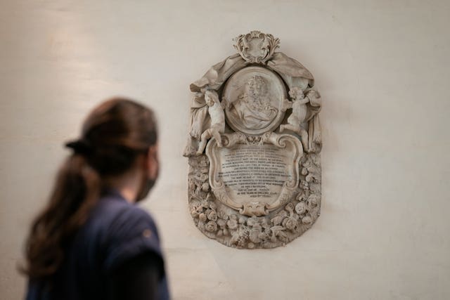 The memorial to Tobias Rustat in Jesus College, University of Cambridge