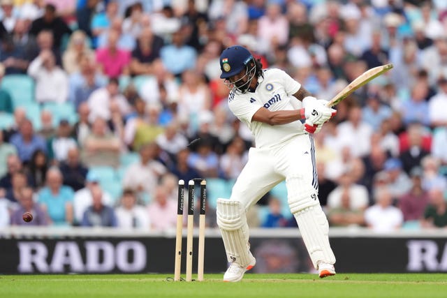 KL Rahul was bowled by Chris Woakes early on