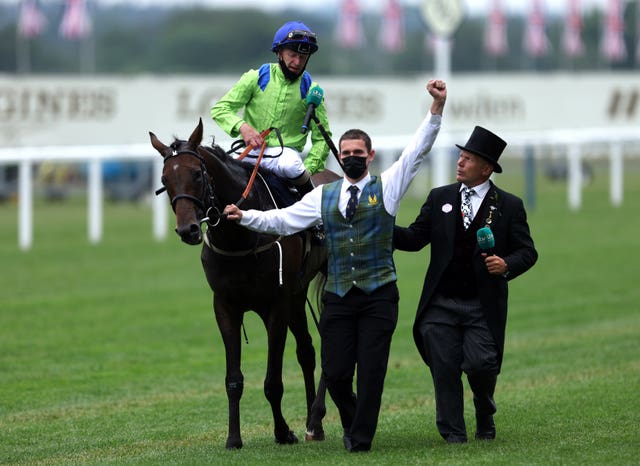 Joe Fanning and Subjectivist after Ascot victory