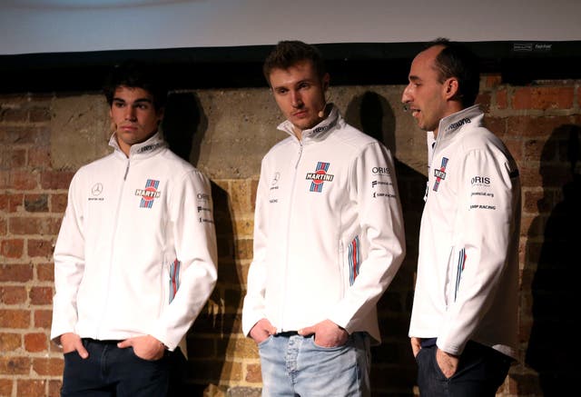 (Left to right) drivers Lance Stroll, Sergey Sirotkin and Robert Kubica