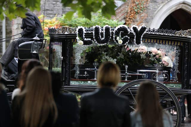 The funeral of 13-year-old Lucy McHugh