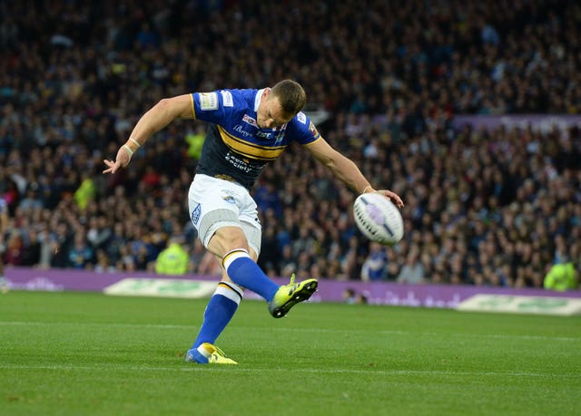 Kevin Sinfield booted Leeds to victory over Wigan (Anna Gowthorpe/PA)
