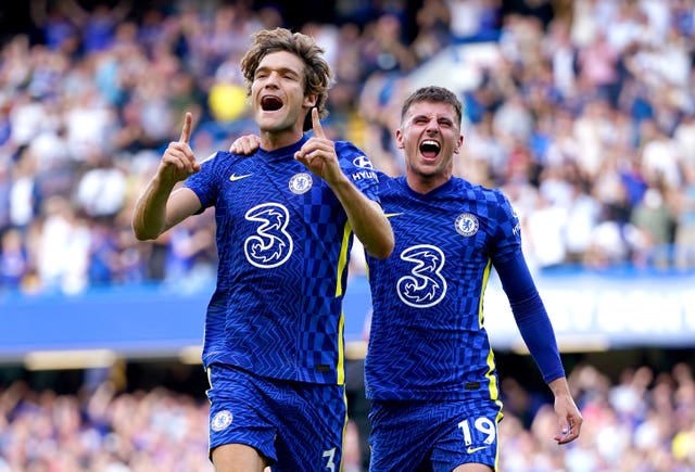 Marcos Alonso (left) opened the scoring