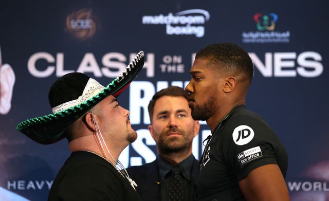 Joshua, right, aims to reclaim the WBA, IBF, WBO and IBO heavyweight titles against Ruiz, left, on December 7
