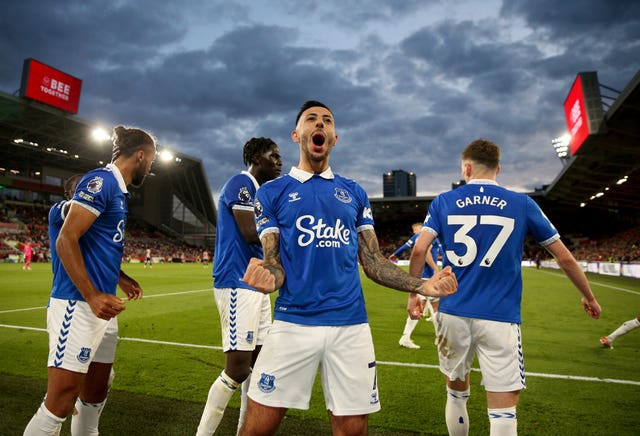 Everton celebrated their first win of the season at Brentford